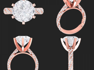 collection of 20 ladies diamond rings - 2 Modelo de Impressão 3D