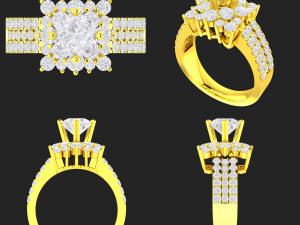 collection of 20 ladies diamond rings - 2 Modelo de Impressão 3D