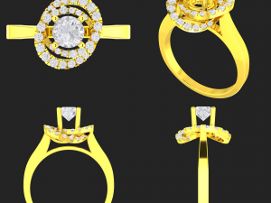collection of 20 ladies diamond rings - 2 Modelo de Impressão 3D