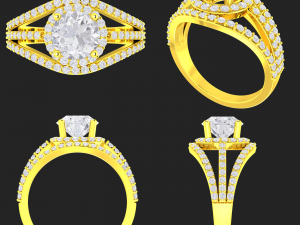 collection of 20 ladies diamond rings - 2 Modelo de Impressão 3D
