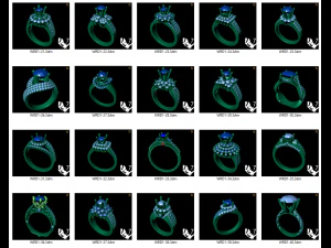 koleksi 20 cincin berlian wanita - 2 Model Cetak 3D
