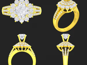 collection of 20 ladies diamond rings -3 3D Print Model