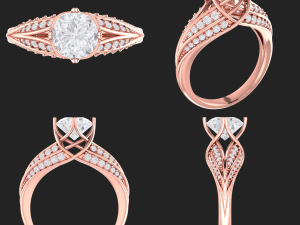 collection of 20 ladies diamond rings -3 Modelo de Impressão 3D