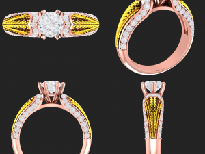 collection of 20 ladies diamond rings -3 Modelo de Impressão 3D