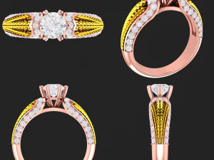 collection of 20 ladies diamond rings -3 3D Print Model