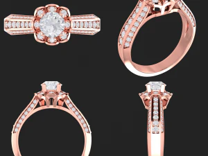 collection of 20 ladies diamond rings -3 3D Print Model