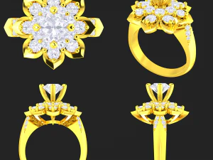 collection of 20 ladies diamond rings -3 3D Print Model