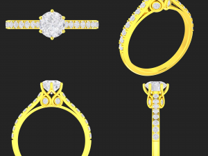 collection of 20 ladies diamond rings -3 Modelo de Impressão 3D