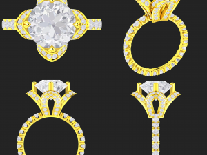 collection of 20 ladies diamond rings -3 Modelo de Impressão 3D