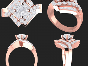 collection of 20 ladies diamond rings -3 Modelo de Impressão 3D