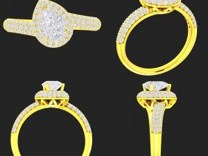 collection of 20 ladies diamond rings -3 3D Print Model