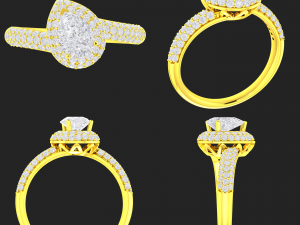collection of 20 ladies diamond rings -3 Modelo de Impressão 3D