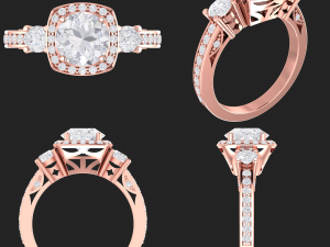 collection of 20 ladies diamond rings -3 Modelo de Impressão 3D