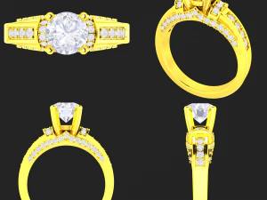 collection of 20 ladies diamond rings -3 3D Print Model