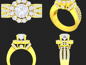 collection of 20 ladies diamond rings -3 Modelo de Impressão 3D