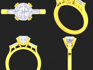 collection of 20 ladies diamond rings -3 3D Print Model