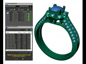 collection of 20 ladies diamond rings -3 3D Print Model