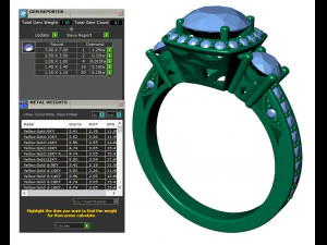 collection of 20 ladies diamond rings -3 3D Print Model