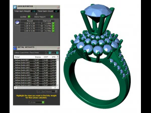 collection of 20 ladies diamond rings -3 3D Print Model