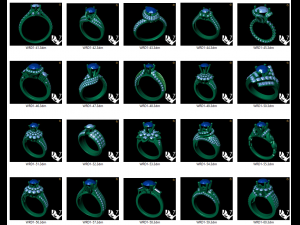 collection of 20 ladies diamond rings -3 3D-printmodel