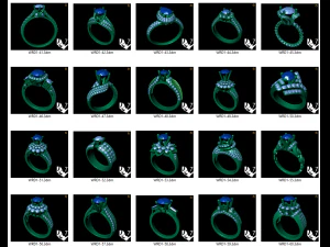 koleksi 20 cincin berlian wanita -3 Model Cetak 3D