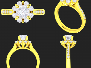 collection of 20 ladies diamond rings - 4 3D Принт Модель