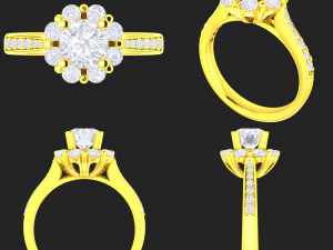 レディース ダイヤモンド リング 20 個のコレクション - 4 3Dプリントモデル