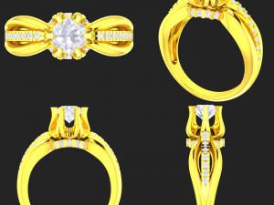 collection of 20 ladies diamond rings - 4 3D Принт Модель