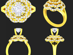 collection of 20 ladies diamond rings - 4 3D Принт Модель