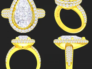 レディース ダイヤモンド リング 20 個のコレクション - 4 3Dプリントモデル