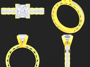 レディース ダイヤモンド リング 20 個のコレクション - 4 3Dプリントモデル