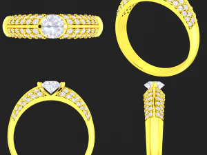 レディース ダイヤモンド リング 20 個のコレクション - 4 3Dプリントモデル