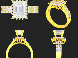 collection of 20 ladies diamond rings - 4 3D Принт Модель