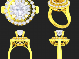collection of 20 ladies diamond rings - 4 3D Принт Модель