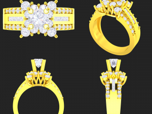 collection of 20 ladies diamond rings - 4 3D Принт Модель