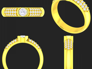collection of 20 ladies diamond rings - 4 3D Принт Модель