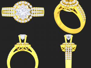 collection of 20 ladies diamond rings - 4 3D Принт Модель