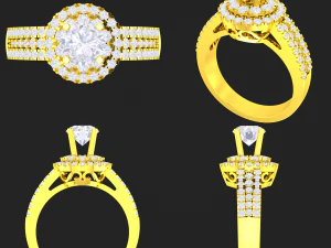 レディース ダイヤモンド リング 20 個のコレクション - 4 3Dプリントモデル