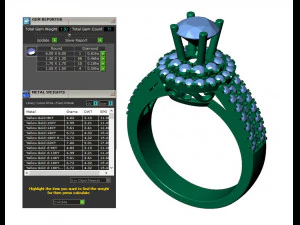 レディース ダイヤモンド リング 20 個のコレクション - 4 3Dプリントモデル