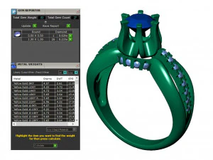 レディース ダイヤモンド リング 20 個のコレクション - 4 3Dプリントモデル