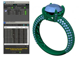レディース ダイヤモンド リング 20 個のコレクション - 4 3Dプリントモデル