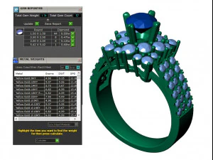 レディース ダイヤモンド リング 20 個のコレクション - 4 3Dプリントモデル