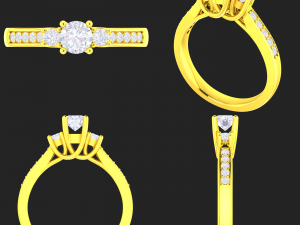 collection of 20 ladies diamond rings - 5 3D Print Model