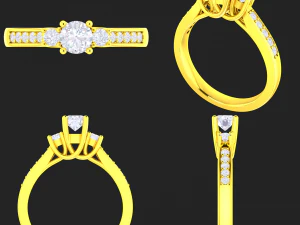 collection of 20 ladies diamond rings - 5 3D Print Model