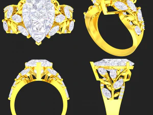 collection of 20 ladies diamond rings - 5 3D Print Model