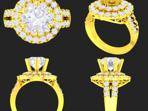 collection of 20 ladies diamond rings - 5 3D Print Model