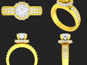 collection of 20 ladies diamond rings - 5 3D Print Model
