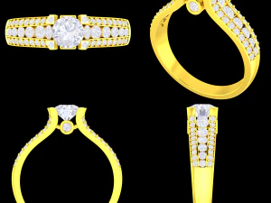 collection of 20 ladies diamond rings - 5 3D Print Model