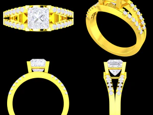collection of 20 ladies diamond rings - 5 3D Print Model
