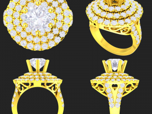 collection of 20 ladies diamond rings - 5 3D Print Model